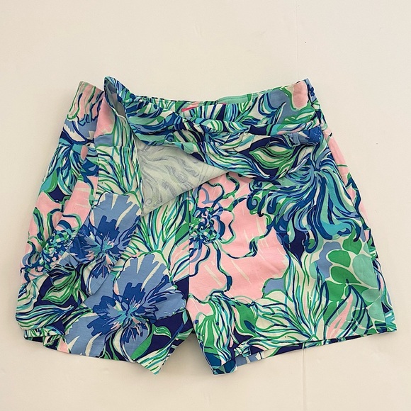 Lilly Pulitzer Vibrant Faye Skort Short Party Thyme,‎ Blue/Green, Size 00, NWT - Picture 7 of 12